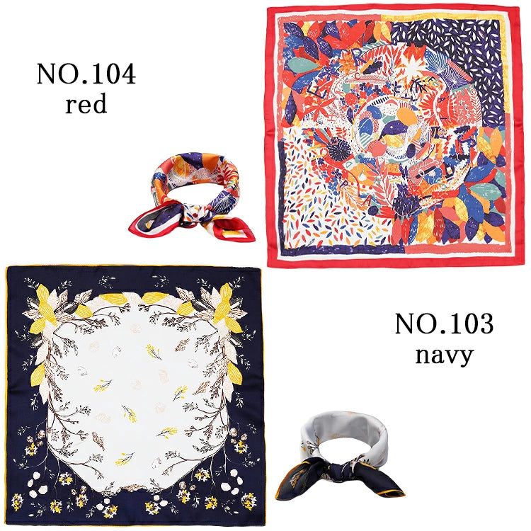 プリントスクエアスカーフNo.104 No.103