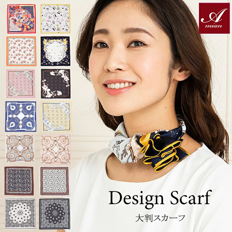 プリントスクエアスカーフ バッグ,ヘアアクセサリー